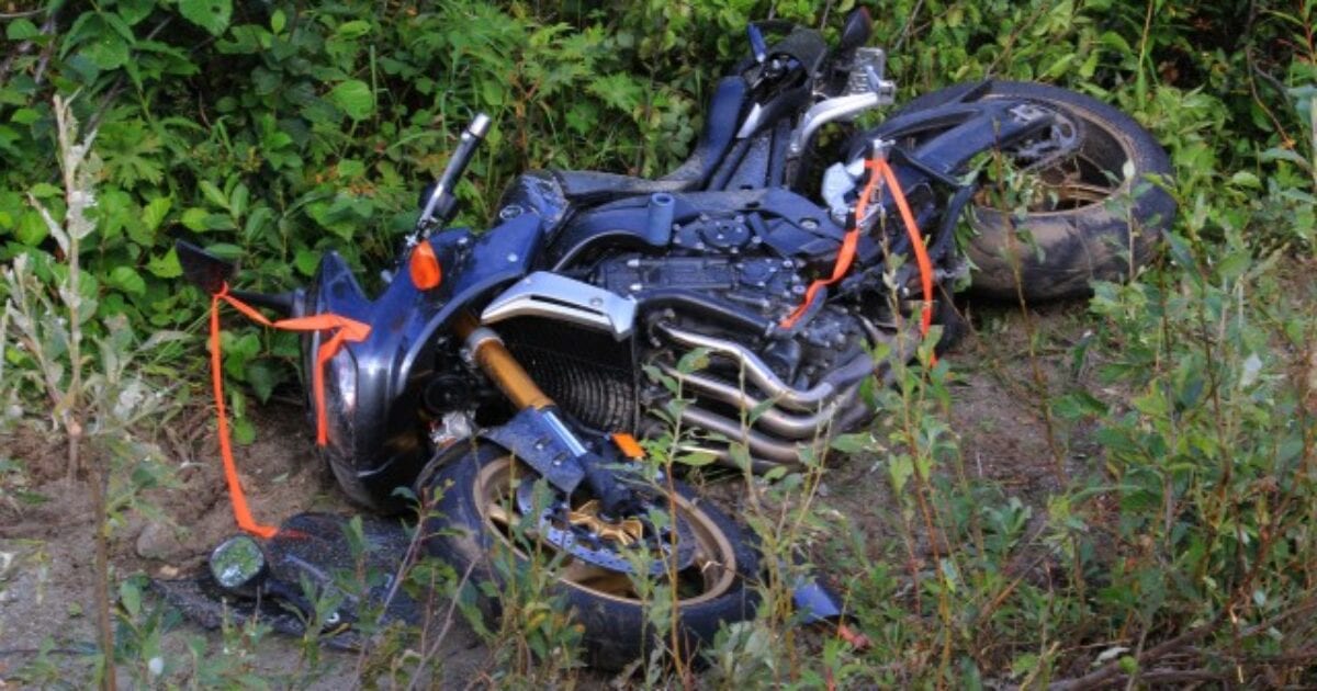 Witness to motorcycle accident understandably shaken up